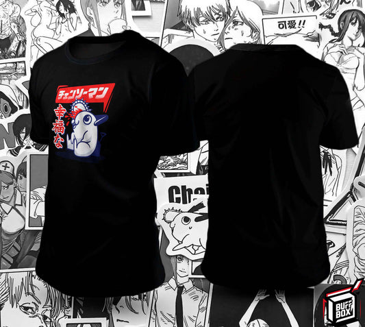 CAMISETA CHAINSAW MAN HAPPY POCHITA