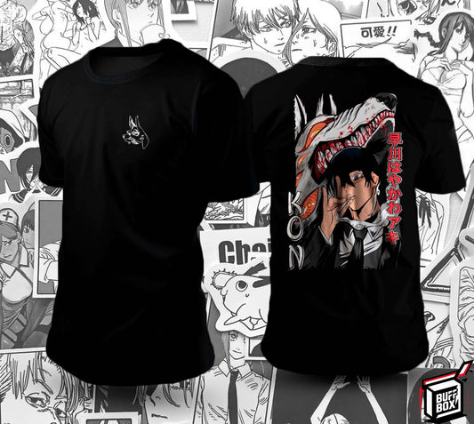 CAMISETA CHAINSAW MAN AKI HAYAKAWARA KON